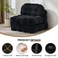 thumbnail image 6 of JONPONY Folding Sofa Bed, Convertible Sleeper Chair Couch with Pillow, Foldable Mattress Futon with Back Support, Portable Sleeper Chair Bed Comfort Floor Sofa for Living Room Bedroom, Single, Black, 6 of 10
