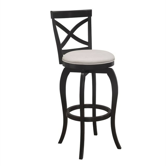Hillsdale Furniture Ellendale Swivel Bar Height Stool in Black
