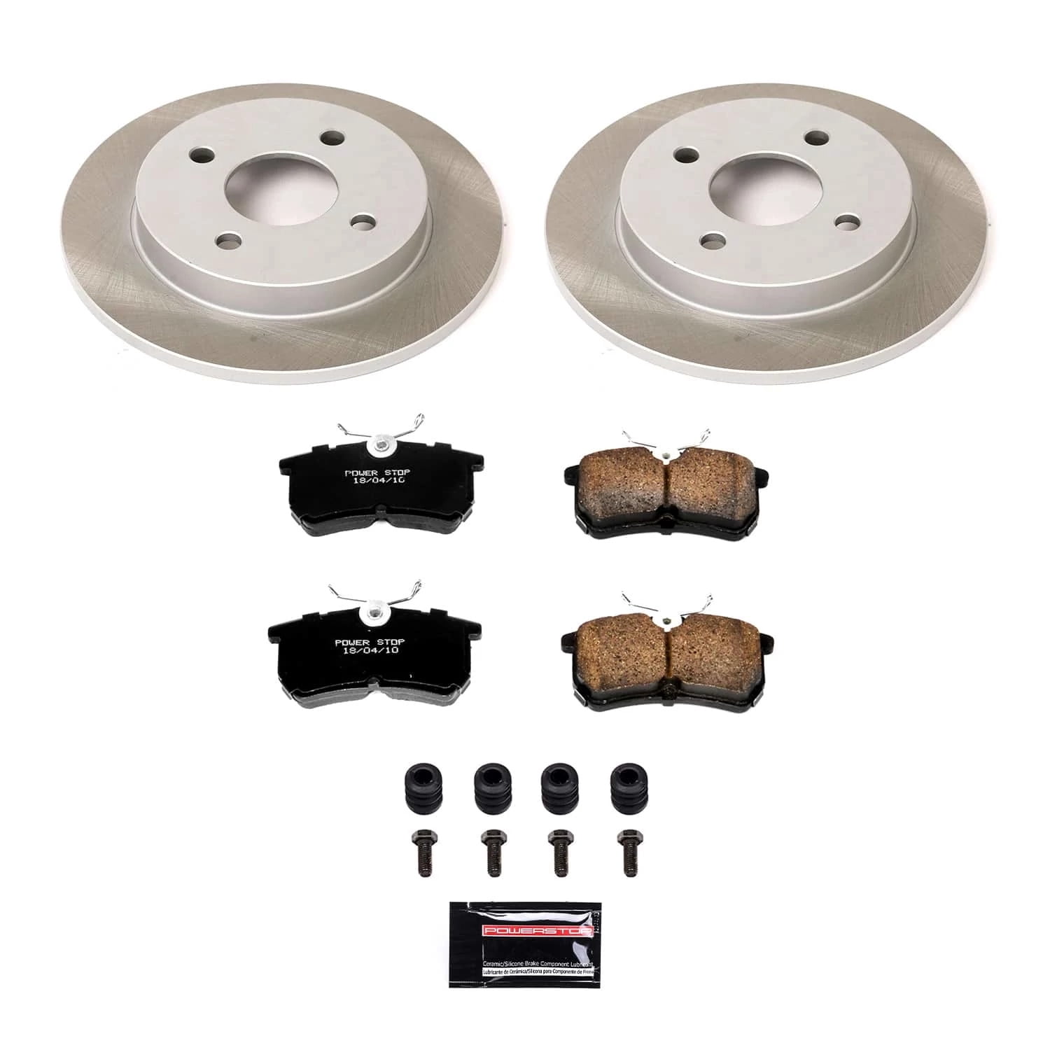 PowerStop Rear Semi-Coated Rotor and Low-Dust Ceramic Brake Pad Kit SC1363