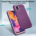 thumbnail image 5 of Asuwish Compatible with Samsung Galaxy A10e Phone Case Hybrid Rugged Shockproof Hard Protective Drop Proof Full Body Heavy Duty Mobile Cell Cover for A 10e 10ae S102DL Women Men Purple, 5 of 7