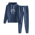 thumbnail image 2 of DPTALR Women's Casual Printed Hooded Drawstring Loose Long Sleeve Sweatshirt Tops And Long Pants Set Suits, 2 of 4