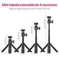 thumbnail image 3 of ULANZI M12 - Palo Selfie Extensible para c&aacute;mara de acci&oacute;n, Soporte port&aacute;til para tel&eacute;fono Celular Vlog con Soporte para tel&eacute;fono y Adaptador c&am, 3 of 7