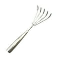 thumbnail image 2 of Small Hand Rake Soil Tiller Handheld Claw Rake Heavy Duty Metal Shrub Rake Garden Rake for Picking up Leaves Mulch Patio Cultivating Weeding 5 Tines, 2 of 10