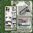 thumbnail image 6 of LYM-Phone Case For Samsung Galaxy A03 Euro/166mm, Anti-knock Durable Cartoon Ring Dirt-resistant Shockproof Fashion Design Anti-dust Phone Holder Cute Waterproof Kickstand Lanyard Panda, 6 of 9