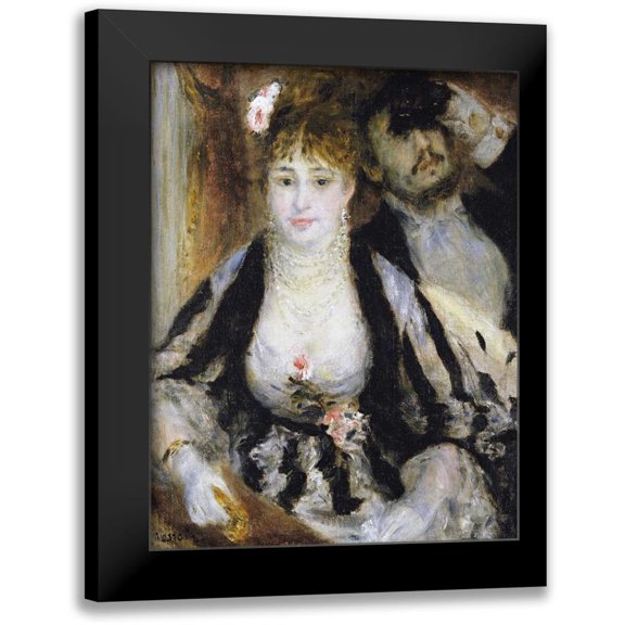 Renoir, Pierre-Auguste 12x14 Black Modern Framed Museum Art Print Titled - The Theatre Box - La Loge
