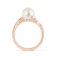thumbnail image 2 of ANGARA South Sea Cultured Pearl Ring with Wing Motifs in 14K Rose Gold for Women | June Birthstone, Birthday, Anniversary, Jewelry Gift for Women | Pearl Ring, 2 of 8