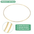 thumbnail image 2 of Uxcell 6 Pack Dream Catcher Rings 8.7 inch Metal Macrame Wreath Floral Round Rings Crafts Hoop Gold, 2 of 6