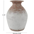 thumbnail image 3 of DecMode 14" Distressed Textured Copper Metal Vase with White Center, 3 of 9