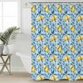 thumbnail image 2 of Yellow Lemon Shower Curtains for Bathroom Waterproof Fabric Bath Curtains Decor Bath Tub Curtain Blue Leaves Summer Fruit Watercolor Decorative Shower Curtain Sets with 12 Hooks, 72x72 Inch, 2 of 6