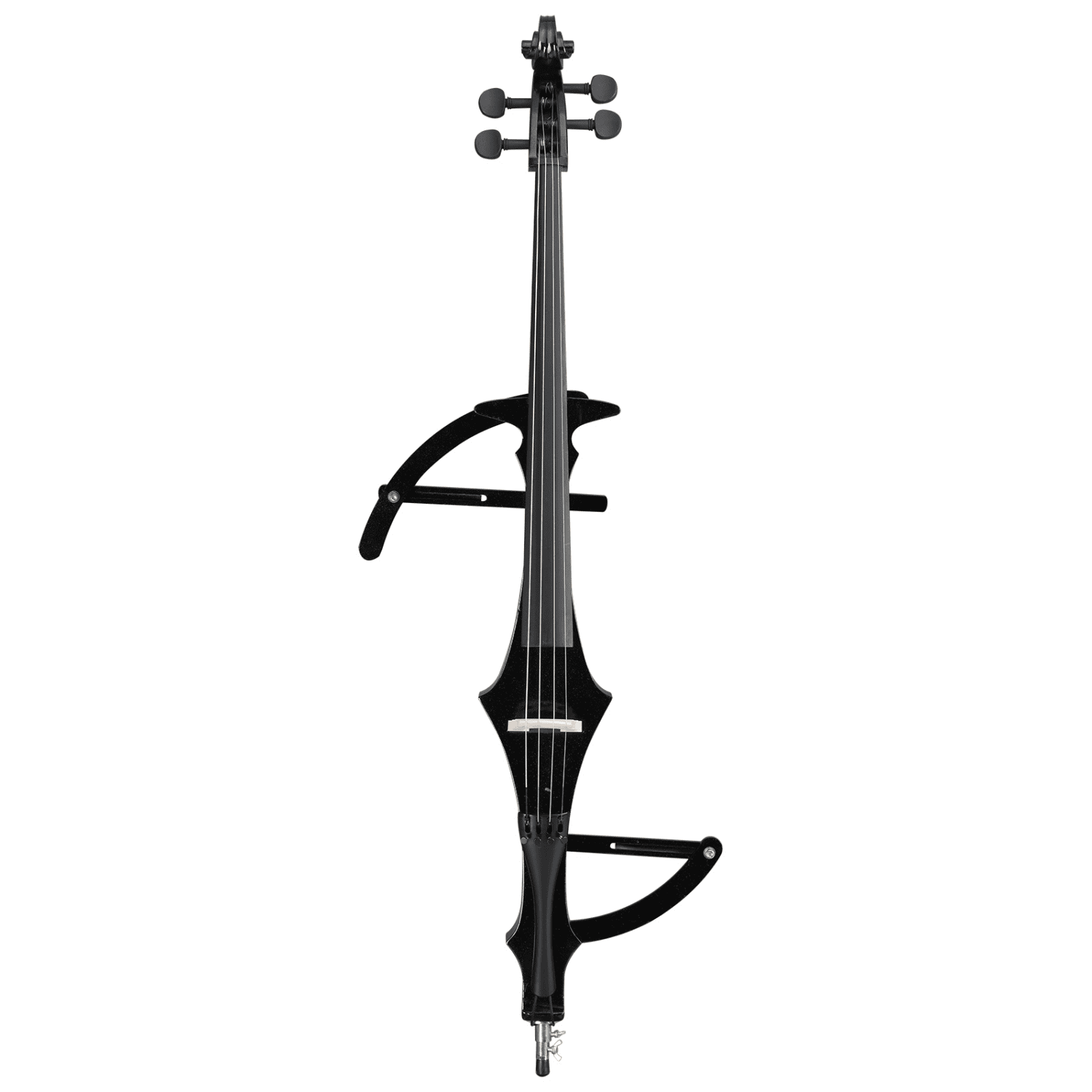 Hassch 4/4 Full Size Electric Cello with Case, Earphones, Bow and Rosin for Adult Beginner, Black