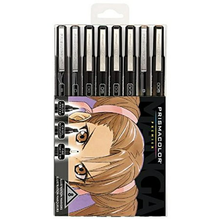 SN1759417 Manga Marker Set 8-Pack, Tip types and colors selected specifically for drawing flawless Manga artwork By Sanford -  Prismacolor