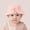 Pink, variant on YHAJDS Kids Summer Beach Hat Solid Color Cotton Breathable Bucket Hat for Toddler