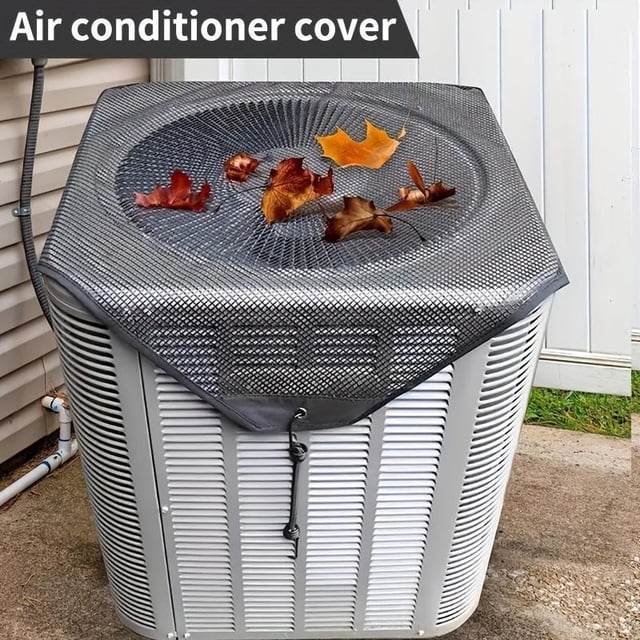 Yunuuuoa Outdoor Air Conditioner Cover Waterproof AC Unit Protector with Mesh Ventilation All Weather Protection for Condenser and Heat Pump Systems Universal Fit Durable Resin Construction