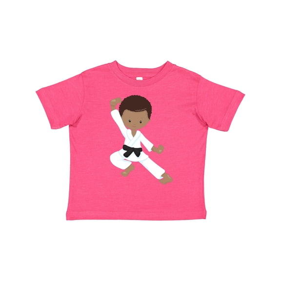 Inktastic African American Boy, Karate Boy, Kata, Black Belt Boys Toddler T-Shirt