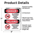 thumbnail image 2 of (2 Pack) No Swimming Pool Closed Chemicals Bilingual OSHA Danger Sign, 2 of 7