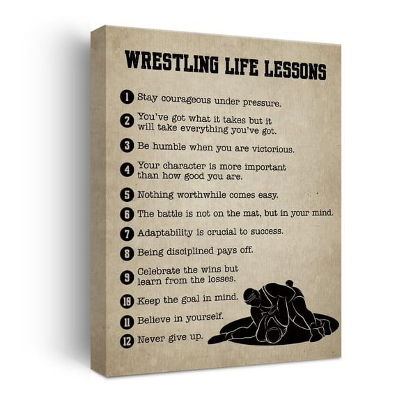 Inspirational Wrestling Wall Art Poster Wrestler Motivational Decor for Home Living Room Game Room Playroom Bedroom Gym Unframed 12x18inch