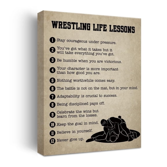 Wrestling Gifts Inspirational Wall Decor Canvas Wall Art Artwork Wrestling Art Paintings Sports Posters for Athletes Players Wrestler Home Living Room Game Room Playroom Bedroom Gym Decor