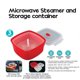 thumbnail image 2 of Microwave Steamer and Storage Container -Rectangular - 3 Piece Set Madison York NV-07258, 2 of 2