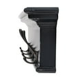 thumbnail image 4 of Home Wall Decorative Antique Brass Hardware 4 Hook Coat Rack - Black White Antique Finish, 4 of 7