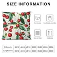 thumbnail image 5 of Orinice Cherries Leaves Graphic Decorative Cushion Throw Pillow Cover for Home Couch Living Room Bed Sofa - Summer Short Plush 1PC 18x18in, 5 of 5