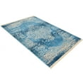 thumbnail image 5 of RUGSOTIC CARPETS Machine Woven Crossweave AREA RUGS - 4'8''x6'9'', Rectangle,Blue,Classic Oriental Traditional , Low Pile Machine Made Area Rugs for Living Room, Bed Room (M00065), 5 of 6