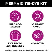 Tulip Mermaid Ocean-Inspired Tie-Dye Kit with Purple, Teal & Green Dyes