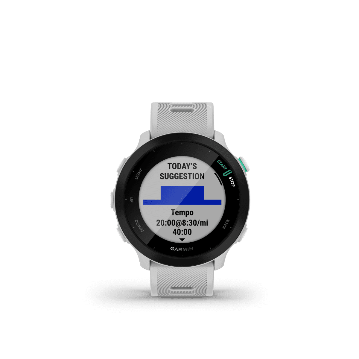 Garmin Forerunner 55, White, GPS Fitness Smartwatch (Garmin Certified )