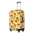 thumbnail image 2 of Daiia Yellow Polka Dot Sunflower Luggage Cover, Thickened Washable Travel Luggage Covers, Elastic Unique Baggage Covers for 18-20 inch Luggage-Medium, 2 of 9