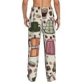 thumbnail image 3 of Disketp Vintage Coffee Men'S Pajama Pants - Ultra Soft Fleece Sleep And Lounge Pants (Size: S-Xxl), 3 of 9