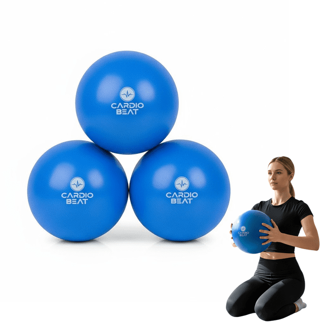 Set de 3 Pelotas de Yoga de 25 cm Cardio Beat Azul