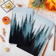 thumbnail image 3 of Forest Turquoise Kitchen Towels Set of 4, Retro Trees Silhouette Landscape Soft Microfiber Dish Towels, Absorbent Quick-Dry Washable Dishcloths for Kitchen Cleaning, Drying Dishes, 18x28 Inches, 3 of 9