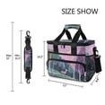 thumbnail image 3 of FORMRS Insulated Cooler Bag 24 Cans Capacity Soft Leakproof Lunch Box with Side Pockets, Green Night Deer, 3 of 7