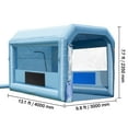 thumbnail image 2 of KFFKFF Inflatable Paint Booth, 13.1x9.8x9 ft, Includes 750W Blower & Filtration System, Ideal for Motorcycles, Bicycles & Vehicle Parts, 2 of 9
