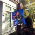 thumbnail image 2 of Black and Cream Dachshund USA American Flag Canvas House Size, 2 of 5