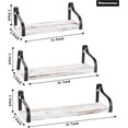 thumbnail image 5 of Oumilen Rustic 4" x 15" White-Brown Floating Shelf Set of 3, 5 of 6