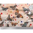 thumbnail image 2 of Soimoi Velvet Fabric Dot & Butterfly Print Fabric by the Yard 58 Inch Wide, 2 of 3