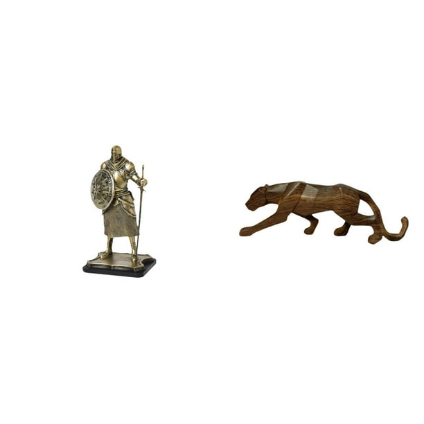 Figura de escritorio,Estatua de caballero,artesanía artística,coleccionable,escritorio,oficina,Figura decorativa,pieza de arte,decoración del hogar,esculturas de leopardo,Figura decorativa