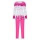 thumbnail image 5 of Puntoco Conjunto De Camiseta Y Pantalones Largos Con Cuello Redondo Y Manga Larga Con Estampado Informal Para Mujer, Color Rojo Rosa M, 5 of 5