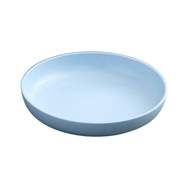 Bearachild irrompible, peso ligero, paja de trigo, platos para festivales de verduras, platos de borde liso, accesorios, azul, 14cm Type3 NO3