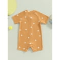 thumbnail image 4 of Bagilaanoe Newborn Baby Boys Summer Jumpsuit Print Short Sleeve Bodysuit 3M 6M 9M 12M 18M 24M Infant Casual One Piece Romper, 4 of 8