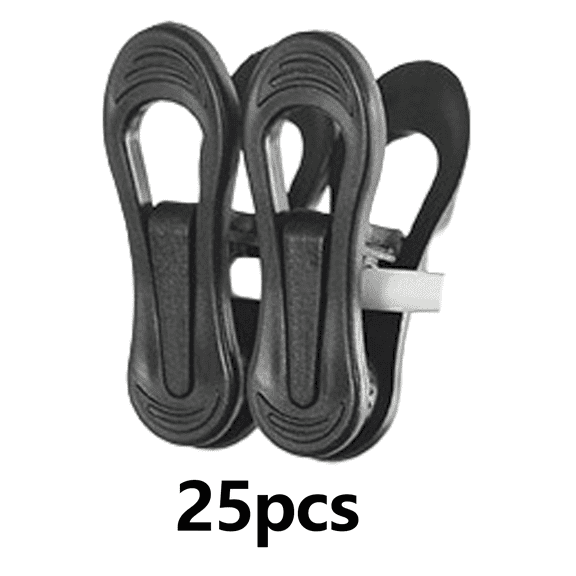 FACEGA 25Pcs Pants Hangers Plastic Pants Hangers with Clips Multifunctional Non-Slip Clamp Hanger Clips