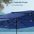 thumbnail image 6 of Summit Living 13 ft Large Patio Umbrella Double-Sided Rectangular Outdoor Market Table Umbrella for Outside – Haze Blue, 6 of 9