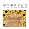 thumbnail image 3 of Telón de Fondo de Fotografía de Girasol 210x150cm Tela de Fondo de Fotografía de Cumpleaños de Boda de Jardín de Pared de Flores Amarillas, 3 of 5