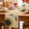 thumbnail image 5 of Table Runner - 72 Inch Long, Farmhouse Sunflowers Kitchen Dining Table Runner Dresser Scarves, Vintage Bees Airplane Country Floral Farmhouse Decor for Coffee Tables Wedding Party Banquet, 5 of 8