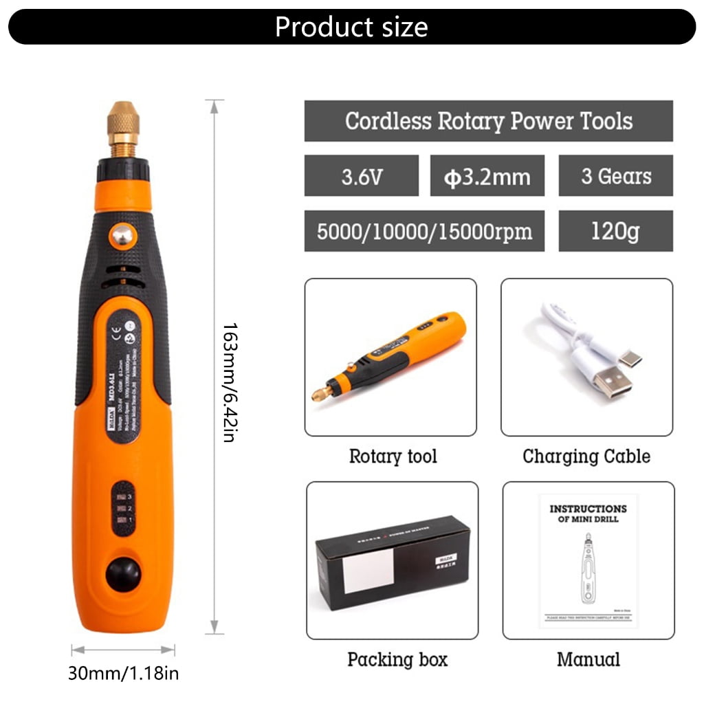 lanema Small 3.6V Rechargeable Polishing Tool with Simple Grip Designs Electric Rotary Pen Upgrades for Art Projects & Repairs