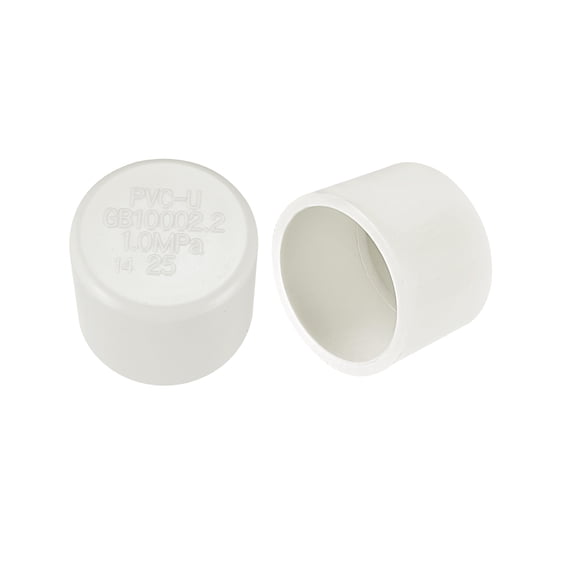 Unique Bargains 25mm Pipe Cap Fitting Slip Socket External End Caps 10Pcs
