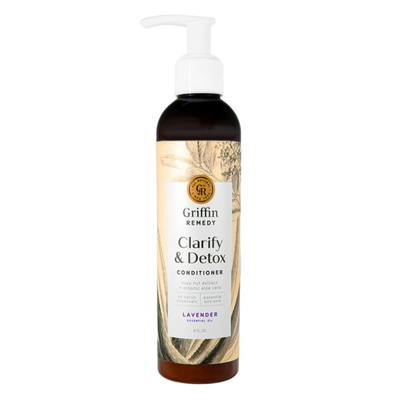 Griffin Remedy Clarify & Detox Conditioner, With Soap Nut and aloe Vera, Lavender, 8 Ounce