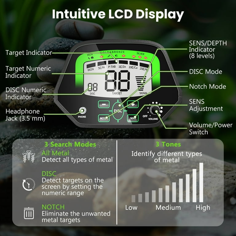 次元DETECTOR Costway Metal Detector Kit for Adults & Kids w/ Foldable