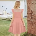 thumbnail image 6 of Zpanxa Girls Dresses, Kid's Mesh Casual Dress Solid Round Neck Sleeveless Dresses Pink 9 Years, 6 of 6