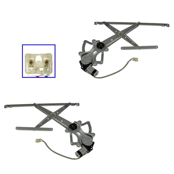 Front Power Window Regulator & Motor Pair Set of 2 for Sequoia Tundra Crew Max WRA50795 Fits select: 2007-2014 TOYOTA TUNDRA, 2008-2013 TOYOTA SEQUOIA